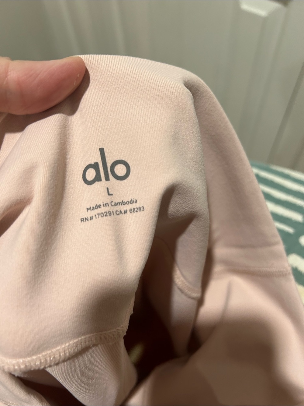 ALO Yoga Pale Pink High-Rise Stretch Leggings